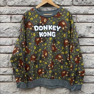 Nintendo Donkey Kong Sweater - Gray and Brown
